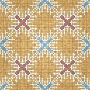Modern Architectural Style Illustration Drucke: Mosaic tiles background, seamless vector pattern