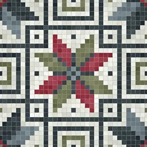 Mosaic Tiles Background Drucke: Mosaic tiles background, seamless vector pattern
