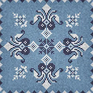 Mosaic Tiles Background Drucke: Mosaic tiles background, seamless vector pattern