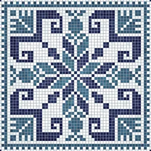 Mosaic Tile Background Drucke: Mosaic tiles background, seamless vector pattern