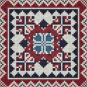 Mosaic Tile Background Drucke: Mosaic tiles background, seamless vector pattern