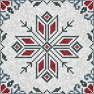 Mosaic Tiles Background Drucke: Mosaic tiles background, seamless vector pattern