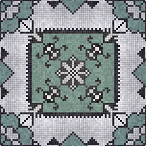 Mosaic Tiles Background Drucke: Mosaic tiles background, seamless vector pattern