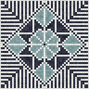 Mosaic Tiles Background Drucke: Mosaic tiles background, seamless vector pattern