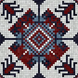 Mosaic Tile Background Drucke: Mosaic tiles background, seamless vector pattern