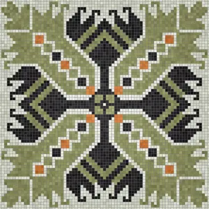 Mosaic Tiles Background Drucke: Mosaic tiles background, seamless vector pattern