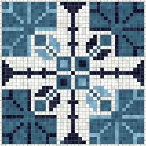 Mosaic Tile Background Drucke: Mosaic tiles background, seamless vector pattern
