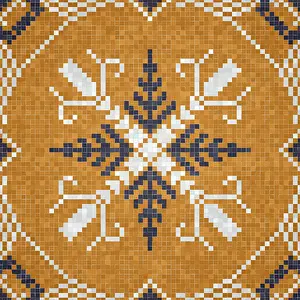 Mosaic Tile Background Drucke: Mosaic tiles background, seamless vector pattern