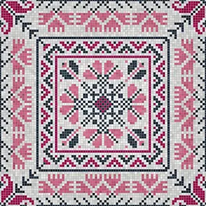 Mosaic Tiles Background Drucke: Mosaic tiles background, seamless vector pattern