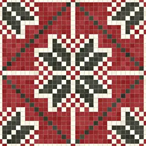 Mosaic Tiles Background Drucke: Mosaic tiles background, seamless vector pattern