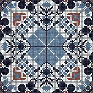 Mosaic Tiles Background Drucke: Mosaic tiles background, seamless vector pattern