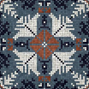 Mosaic Tiles Background Drucke: Mosaic tiles background, seamless vector pattern