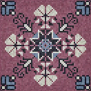 Modern Interior Decoration Drucke: Mosaic tiles background, seamless vector pattern
