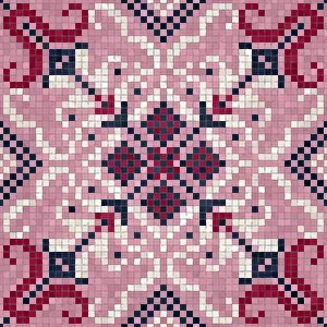 Modern Architecture Illustration Drucke: Mosaic tiles background, seamless vector pattern