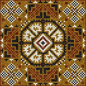 Mosaic Tile Background Drucke: Mosaic tiles background, seamless vector pattern
