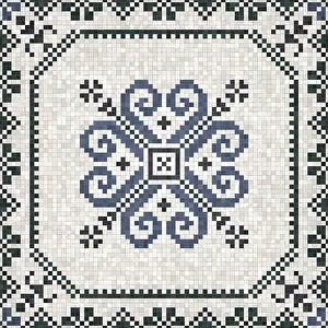 Mosaic Tiles Background Drucke: Mosaic tiles background, seamless vector pattern