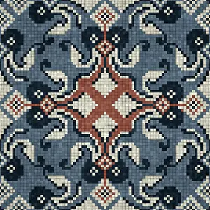 Mosaic Tiles Background Drucke: Mosaic tiles background, seamless vector pattern