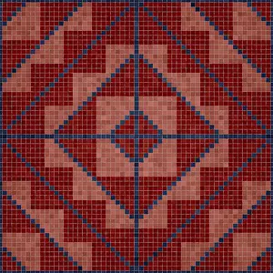 Baroque Style Interior Drucke: Mosaic tiles background, seamless vector pattern