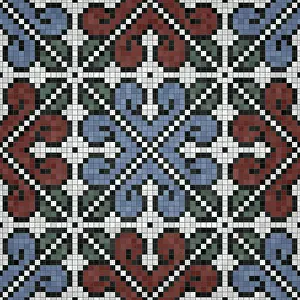 Mosaic Tile Background Drucke: Mosaic tiles background, seamless vector pattern