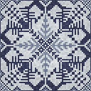 Mosaic Tile Background Drucke: Mosaic tiles background, seamless vector pattern