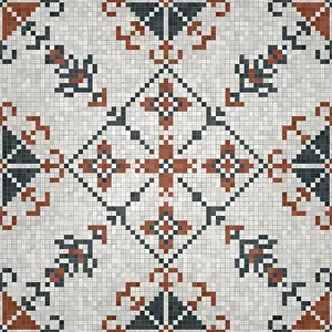 Mosaic Tiles Background Drucke: Mosaic tiles background, seamless vector pattern