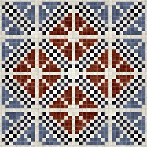 Mosaic Tiles Background Drucke: Mosaic tiles background, seamless vector pattern