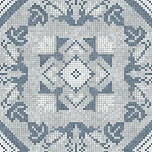 Modern Architectural Style Illustration Drucke: Mosaic tiles background, seamless vector pattern