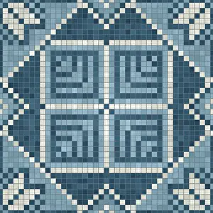 Mosaic Tile Background Drucke: Mosaic tiles background, seamless vector pattern