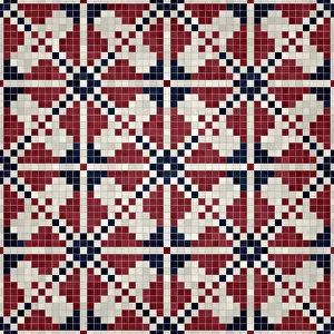 Mosaic Tiles Background Drucke: Mosaic tiles background, seamless vector pattern