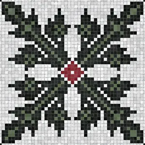Baroque Style Interior Drucke: Mosaic tiles background, seamless vector pattern