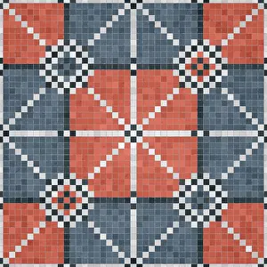 Bilder Datiert 2. Juli 2024: Mosaik-Steinplatten-Hintergrund, lückenloser Vektormuster.