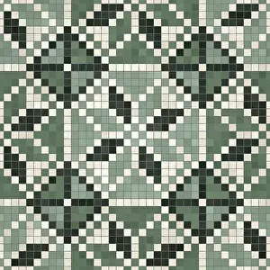 Bilder Datiert 13. Juli 2024: Mosaik-Steinplatten-Hintergrund, lückenloser Vektormuster.