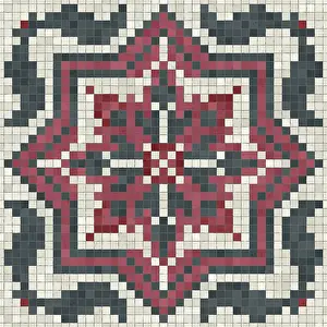 Bilder Datiert 1. Juli 2024: Mosaik-Steinplatten-Hintergrund, lückenloser Vektormuster.