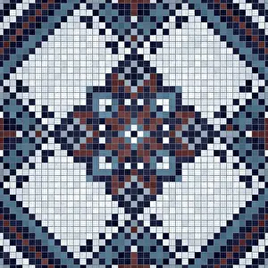 Bilder Datiert 13. Juli 2024: Mosaik-Steinplatten-Hintergrund, lückenloser Vektormuster.