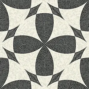 Seamless Pattern Background Drucke: Mosaic tiles, repeating pattern. Vector template