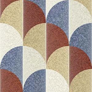 Colorful Interior Decoration Drucke: Mosaic tiles seamless pattern template