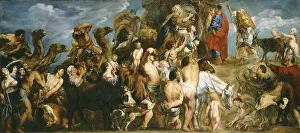 Jacob Jordaens Artwork Drucke: Moses Beating Water from the Rock