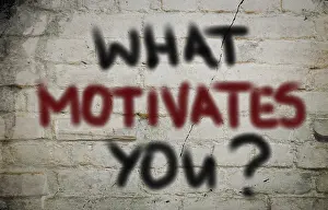 Abstract Symbol Image Drucke: What Motivates You Concept