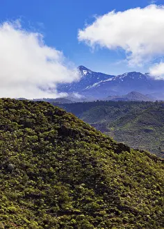 Canary Island Tourism Drucke: Mountain hike to Risco Blanco, view to Mount Teide