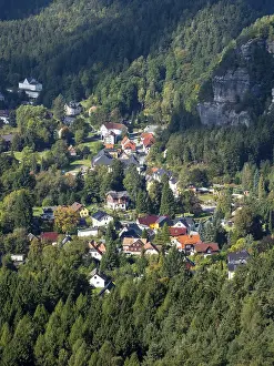 Mountain Landscape Germany Drucke: Mountain landscape with forest