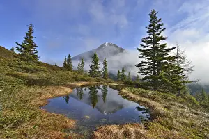 Deserted Mountain Peak View Drucke: Mountain landscape in the spring