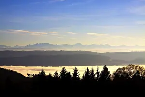 European Mountain Chain Scenery Drucke: The mountain names were assigned with the best of our knowledge