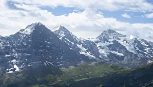 Mountain Peak Photography Drucke: Mountain panorama with peaks Eiger