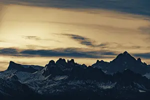 South Tyrol Tourist Attraction Drucke: Mountain peak of the Dolomites with dramatic sky