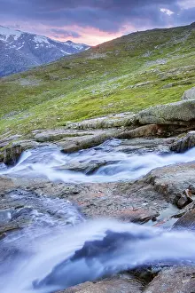 Scandinavian Evening Mood Drucke: Mountain stream in Blakkadal