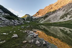 Southern Germany Nature Scenery Drucke: Mountains in the evening light