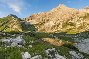 Evening Alps Drucke: Mountains in the evening light