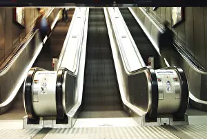 Public Transport Photography Drucke: Moving staircases