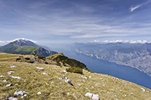 Mountain Lake Scenery Drucke: On Mt Altissimo, above Nago-Torbole