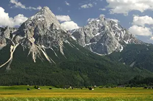 Tyrol Alps Drucke: Mt. Ehrwalder Sonnenspitze and Mt